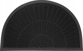 Lábtörlő Kültéri Ajtó Alá 60x90 Nagy Félkör Alakú Gumiszőnyeg Fekete