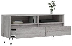 szürke sonoma színű szerelt fa TV-szekrény 100x34,5x44,5 cm