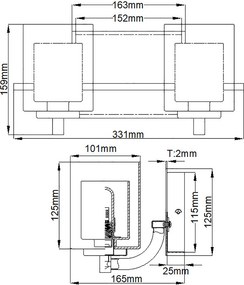 Quoizel modern fali lámpa kolt króm elsqz-kolt2-pc-bath IP44
