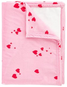 Rózsaszín fleece takaró 200x240 cm Heart – Catherine Lansfield