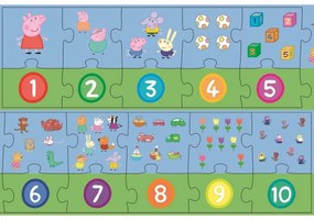 Trefl Oktatási puzzle Számok Peppa Pig, 20 darab