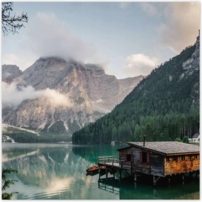 Poszterek 100x100 Tájkép hegyekkel Házikó