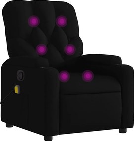 vidaXL fekete szövet dönthető masszázsfotel