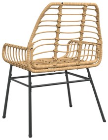 2 db barna polyrattan kerti szék
