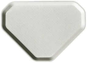 Önkiszolgáló tálca, háromszögletű, műanyag, éttermi, fehér-mákos, 47,5x34 cm (KHMU216)