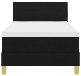 Box Spring Ágy Matrac Fekete 80x200 cm Szövet