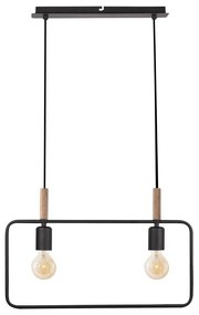 Csillár zsinóron FRAME 2xE27/60W/230V fekete