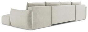 Bézs kinyitható sarokkanapé (U alakú) Leila – Makamii