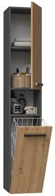 Riano MIX Nel III fürdőszoba szekrény, 31x174x30 cm, antracit-tölgy