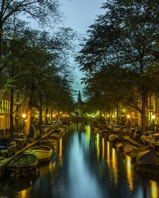 Poszter 40x50cm Csatorna Amszterdam városon át 2, Assaf Frank