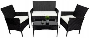Modern kerti rattan ülőgarnitúra asztallal