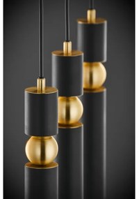 Jupiter 2004 - Csillár zsinóron ALAS 3xGU10/10W/230V fekete/arany