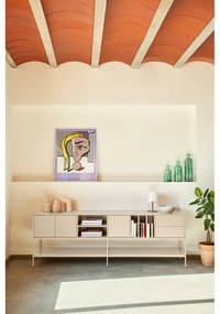Fekete TV-állvány 220x74x45 cm Platt – Teulat