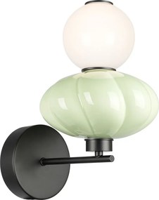 Italux modern fali lámpa tordi fehér matt fehér opál zöld itxwl-94721-1a-grn