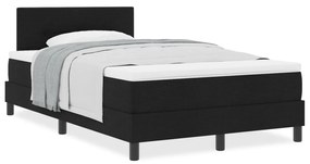 Box Spring ágy matraccal fekete 120x190 cm szövet