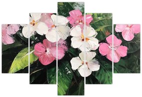 Kép - Rózsaszín és fehér virágok (150x105 cm)