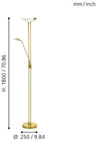 Eglo 93877 - LED dimmelhető lámpa BAYA 1 LED/20W + LED/2,5W réz