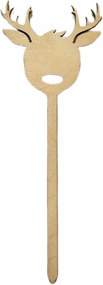 Topper karácsonyi rénszarvas rétegelt lemezből 16 cm dekoráció kézműves dekoráció