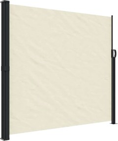 vidaXL krémszínű behúzható oldalsó napellenző 180 x 600 cm