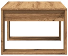 kézműves tölgy színű szerelt fa kisszekrény 50 x 50 x 35 cm