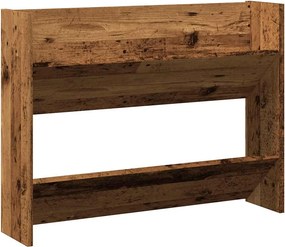 vidaXL antik fa színű szerelt fa fali cipőszekrény 80 x 18 x 60 cm