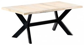 fehér tömör mangófa étkezőasztal 180 x 90 x 75 cm