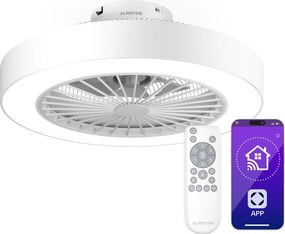 Klarstein ZenBreeze intelligens mennyezeti ventilátor világítással | 48 cm | 16 W | Csendes | LED | Akril