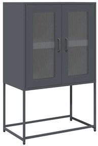 Highboard antracit 68x39x107 cm Acél