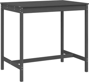 vidaXL szürke tömör fenyőfa kerti asztal 121x82,5x110 cm