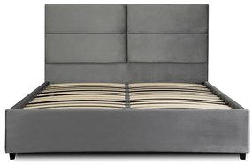 Szürke Bársony Franciaágy. 160x200 TULSA