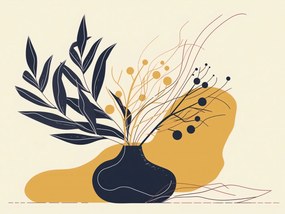 Poszter 100x75cm Sötét levelek nyugalma