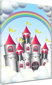 Vászonkép 50x70 Mesés kastély szivárvánnyal