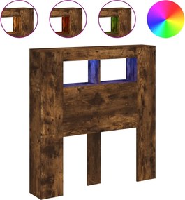 vidaXL sonoma tölgy színű szerelt fa LED-es fejtámla 100x18,5x103,5 cm