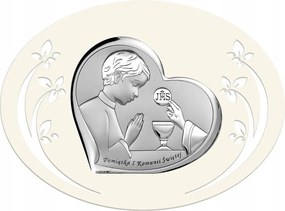 Elsőáldozási emlékkép világos keretben 29x21.4 cm