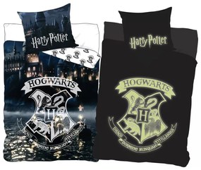 Harry Potter Hogwarts sötétben világító ágyneműhuzat 140×200cm, 70×90 cm