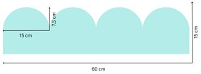 PIPPER. Textil öntapadó tapéta - Mini Ív - Türkiz színű Szín: Sápadt