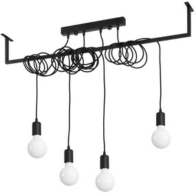 SOLLUX SL-0895 SALAMANCA Loft Mennyezeti Lámpa Fekete E27 IP20