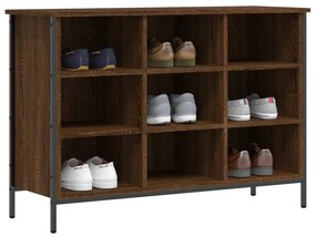 barna tölgyszínű szerelt fa cipősszekrény 100x35x70 cm