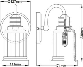 Quoizel QZ-SWELL1-PC-BATH-LED Fürdőszobai fali lámpa SWELL 1xG9/3W/230V IP44 króm