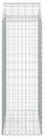 íves horganyzott vas gabion kosár 100x50x140/160 cm