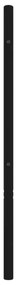fekete fém fejtámla 135 cm