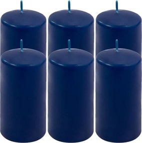 Gyertya készlet 11,5 cm Ø 6 cm  6 db kék