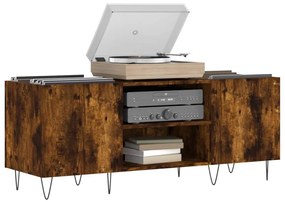 füstös tölgy színű szerelt fa hanglemezszekrény 121x38x48 cm