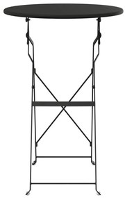 Összecsukható Bisztróasztal Antracit Ø50x71 cm Porszórt Acél