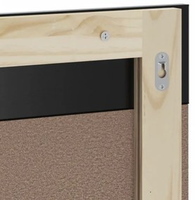 BERG fekete tömör fa fürdőszobatükör polccal 60 x 12 x 70 cm