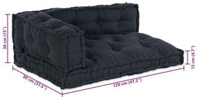 Pallet Sofa Párna 3 pcs Antracit szövet