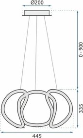 MORETTI MO4789 SPIX Modern Led Függesztett Lámpa LED IP20