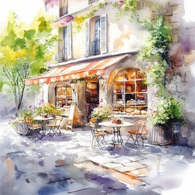 Vászonkép Canvas Város Pékség Kávézó Kilátás 80x80