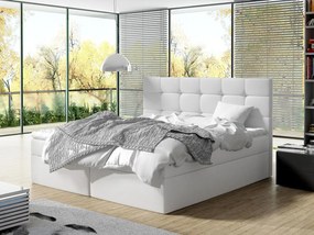 Franciaágy Boxspring 160 cm Cinara (öko-bőr soft 017 (fehér). 1054104