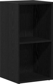 vidaXL fekete tölgy szerelt fa LP tárolódoboz 71x34x36 cm